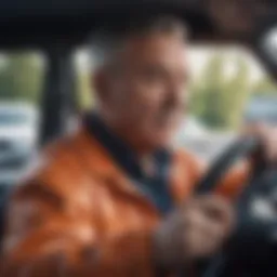 Senior driver considering auto insurance options