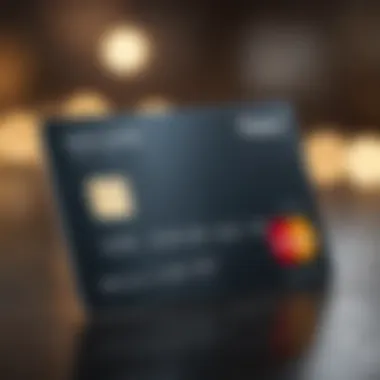 A close-up of a credit card with rewards icons