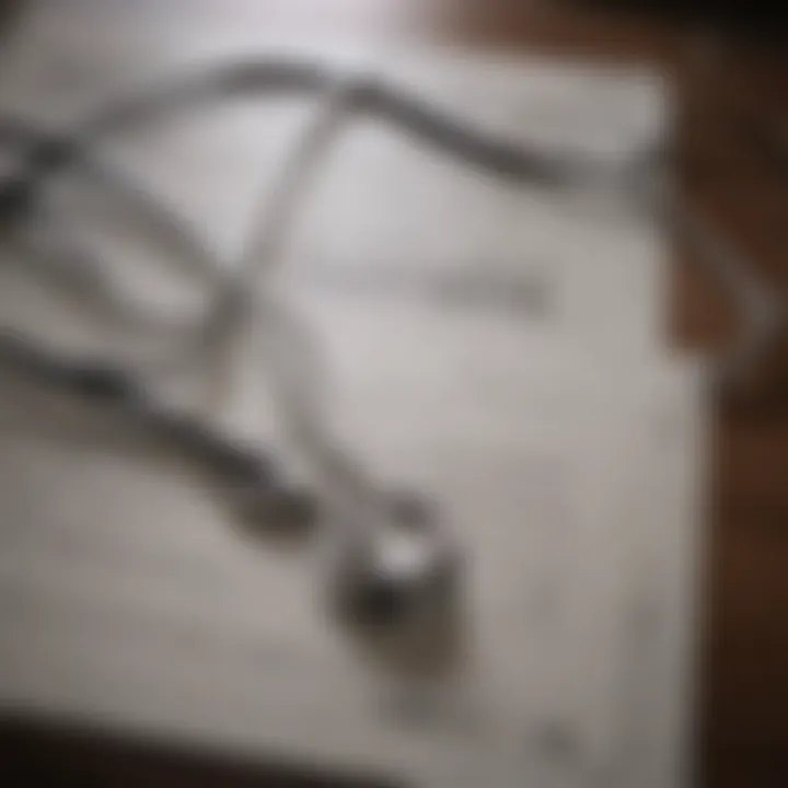 Personal loan paperwork and a stethoscope