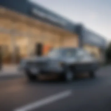 Making Informed Car Purchase Decisions Car parked outside a dealership signifying potential purchase