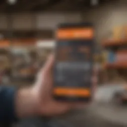 Home Depot card balance check on smartphone screen