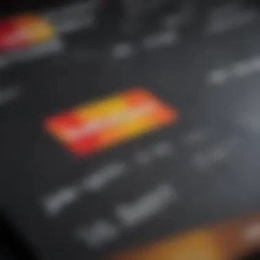 A close-up of a credit card with a low credit score indicator