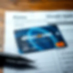 Credit card application form filled out