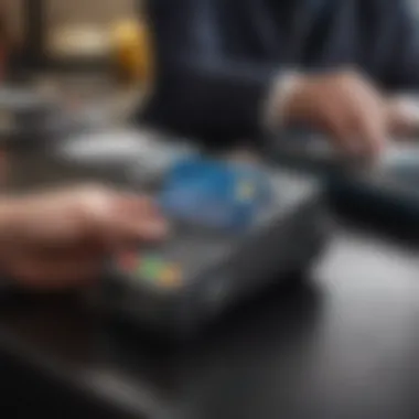 Streamlining Payment Management Person managing payments with a digital tool