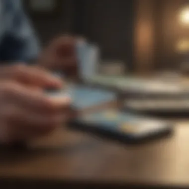 Budgeting with Debit and Credit Visual representation of budgeting with debit and credit cards