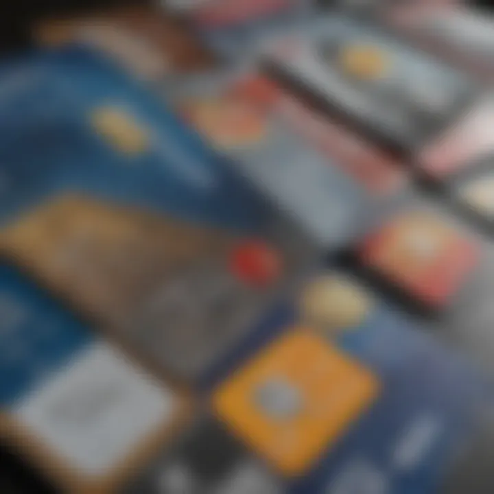 Collage of various Advantage Bonus Miles credit cards