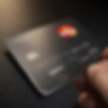 Close-up of a Bank of America credit card showcasing features