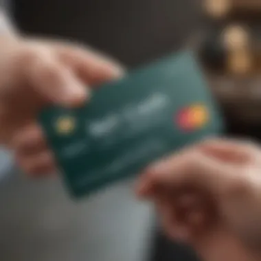 A close-up of a cash gift card being handed over, symbolizing the act of giving.