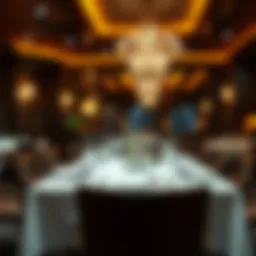 Elegant dining setting showcasing a high-end restaurant experience