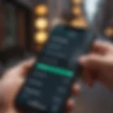 A close view of a smartphone displaying a quick loan application interface