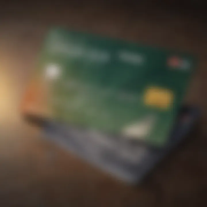 An illustration of a rising credit score graph alongside a secured credit card.