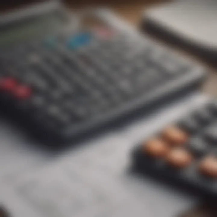 Close-up of a calculator and financial plans