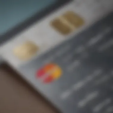 Close-up of a credit card on a shopping receipt