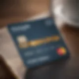 Close-up view of a First Premier Credit Card on a desk