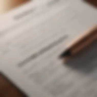 A close-up of an insurance policy document with a pen.