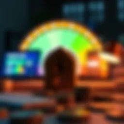 Conceptual representation of credit scores and loans