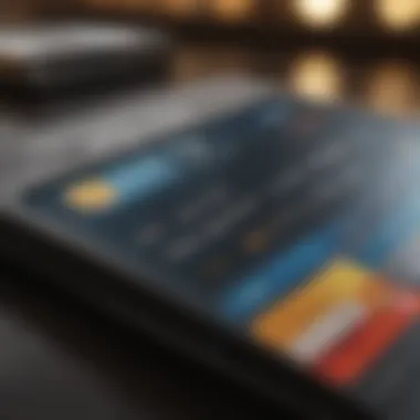 Digital Interface for Credit Card Payments Credit card payment on a digital screen