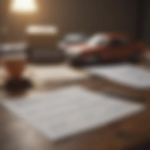 A diverse group of insurance policy documents laid out on a table