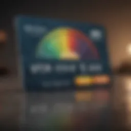 An abstract representation of credit scores and financial health.