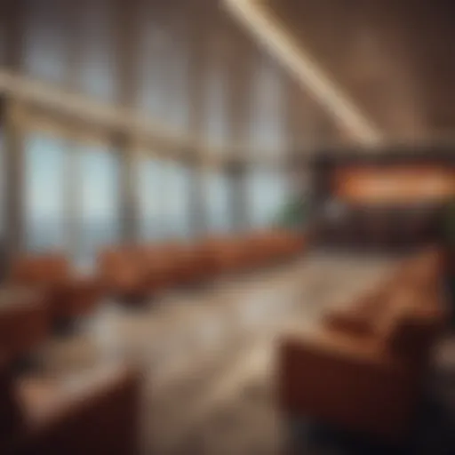 Luxurious airport lounge interior