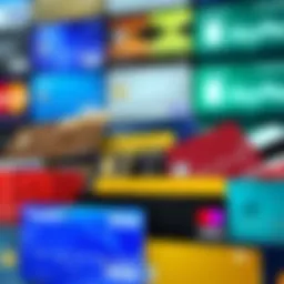 A digital display of various prepaid debit card options