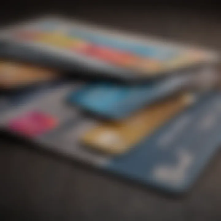 Visual representation of various prepaid debit card options