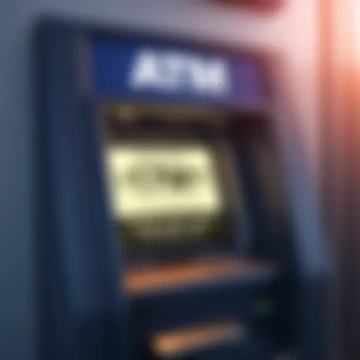 ATM displaying cash deposit limit information