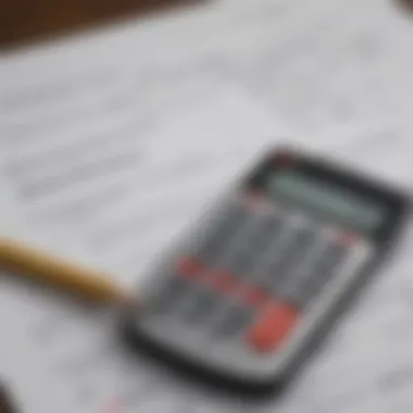 A close-up of mortgage documents and a calculator