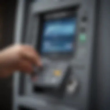 User interface of Capital One ATM during cash deposit