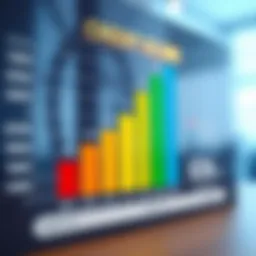 Credit score bar chart illustration