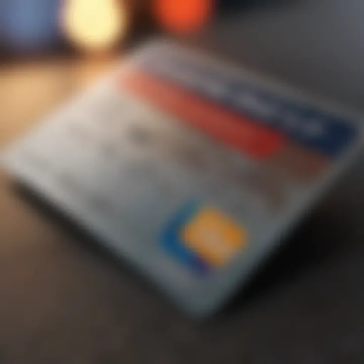 A credit card with travel benefits displayed