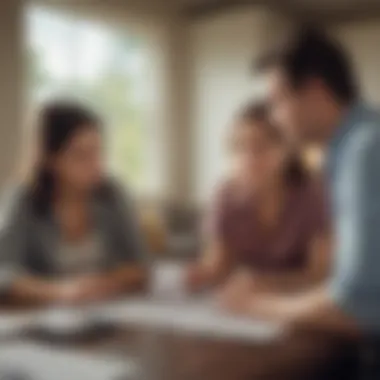 A couple reviewing financial documents related to home buying